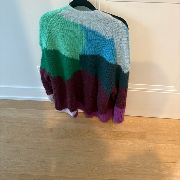 Vince mohair and alpaca intarsia Multicolor Women's Cardigan - Picture 3 of 4